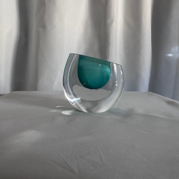 Global Views Color Drop Vase in Aqua - Picture 6 of 8